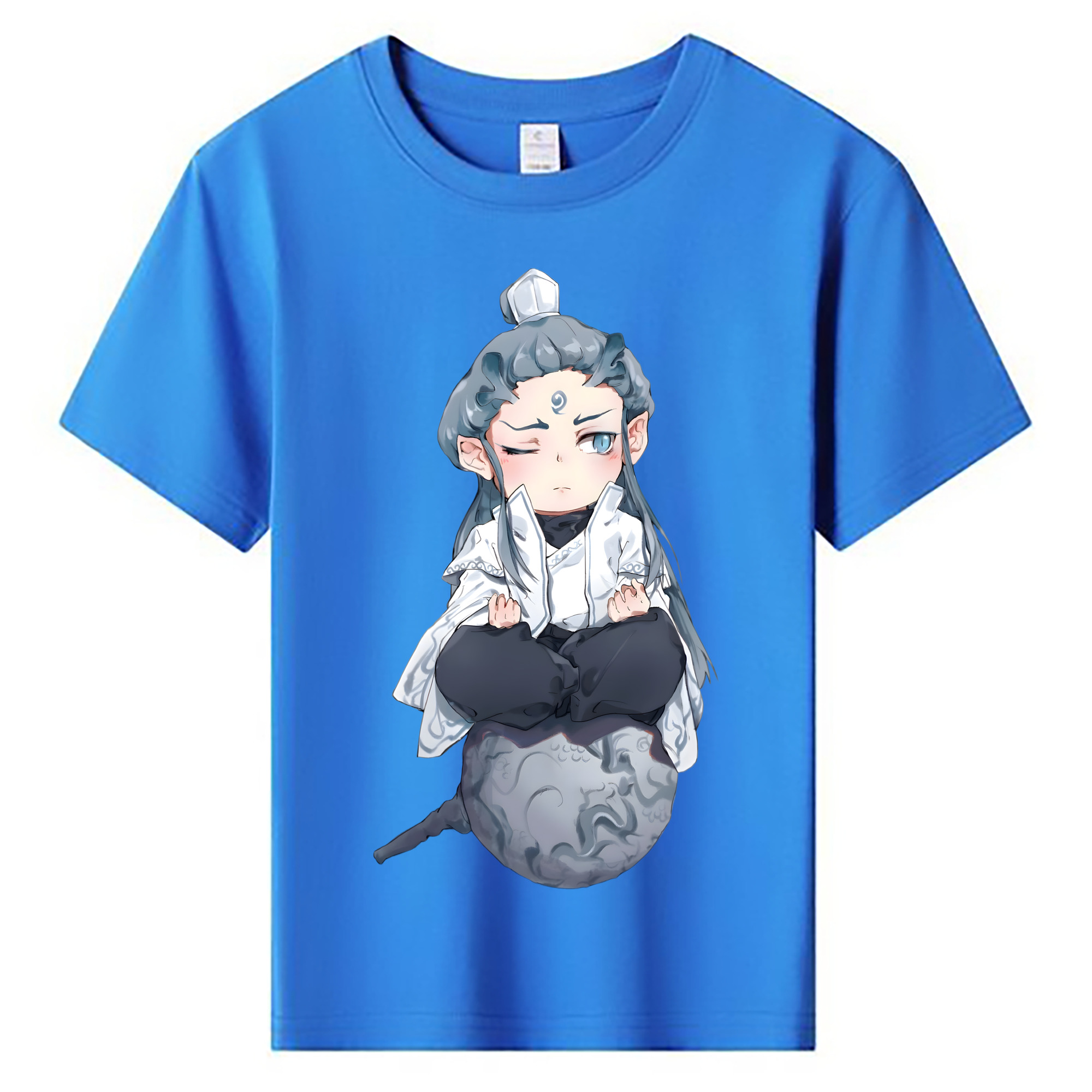 （画像用） Ne Zha 2 ナタ 魔童の大暴れ 綿100％キッズTシャツ（フロントプリント）